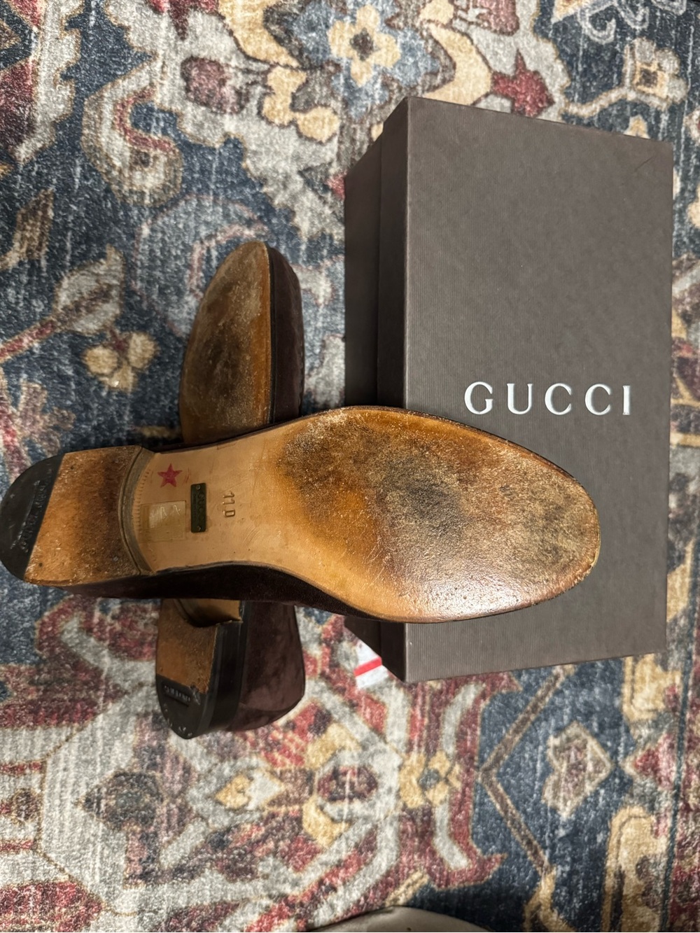Gucci Men’s Dark Brown Suede Horsebit Loafers
With Box and dust bags pre-owned - Picture 6 of 6